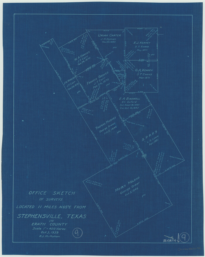 69090, Erath County Working Sketch 9, General Map Collection