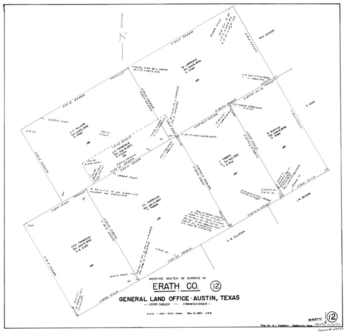 69093, Erath County Working Sketch 12, General Map Collection