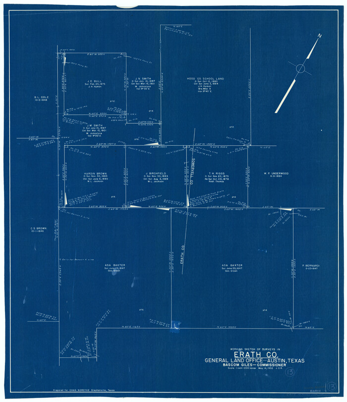 69094, Erath County Working Sketch 13, General Map Collection
