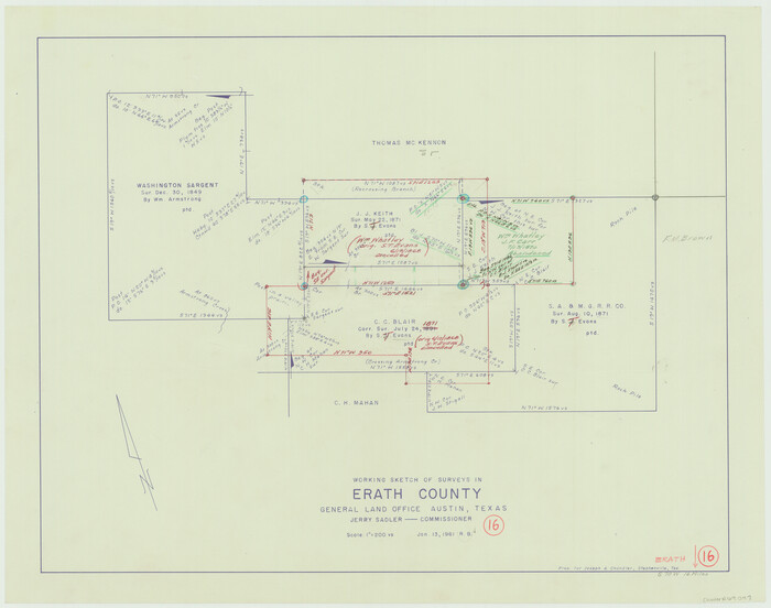 69097, Erath County Working Sketch 16, General Map Collection