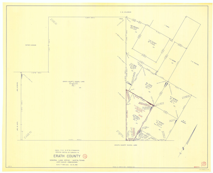 69103, Erath County Working Sketch 22, General Map Collection