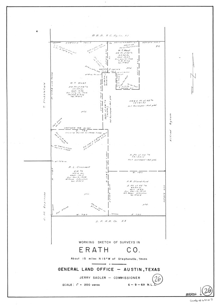 69107, Erath County Working Sketch 26, General Map Collection