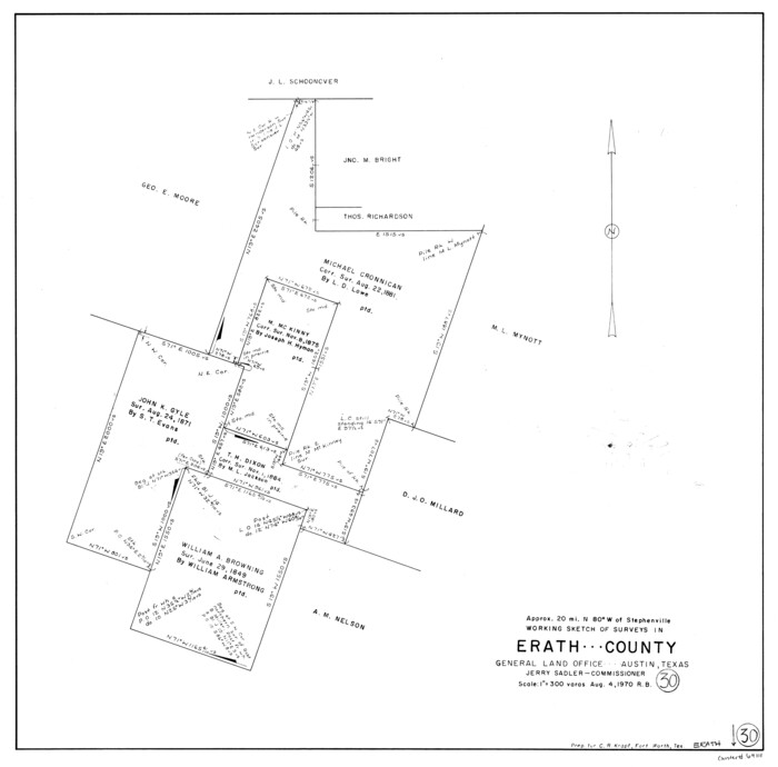 69111, Erath County Working Sketch 30, General Map Collection