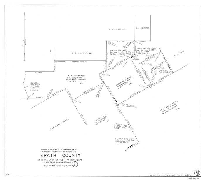 69112, Erath County Working Sketch 31, General Map Collection