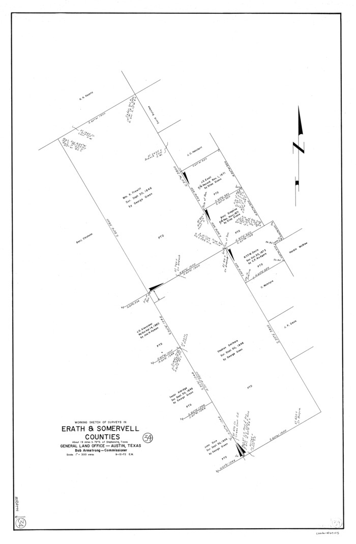 69115, Erath County Working Sketch 34, General Map Collection