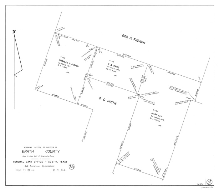 69116, Erath County Working Sketch 35, General Map Collection