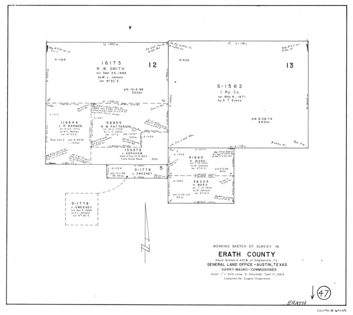69128, Erath County Working Sketch 47, General Map Collection