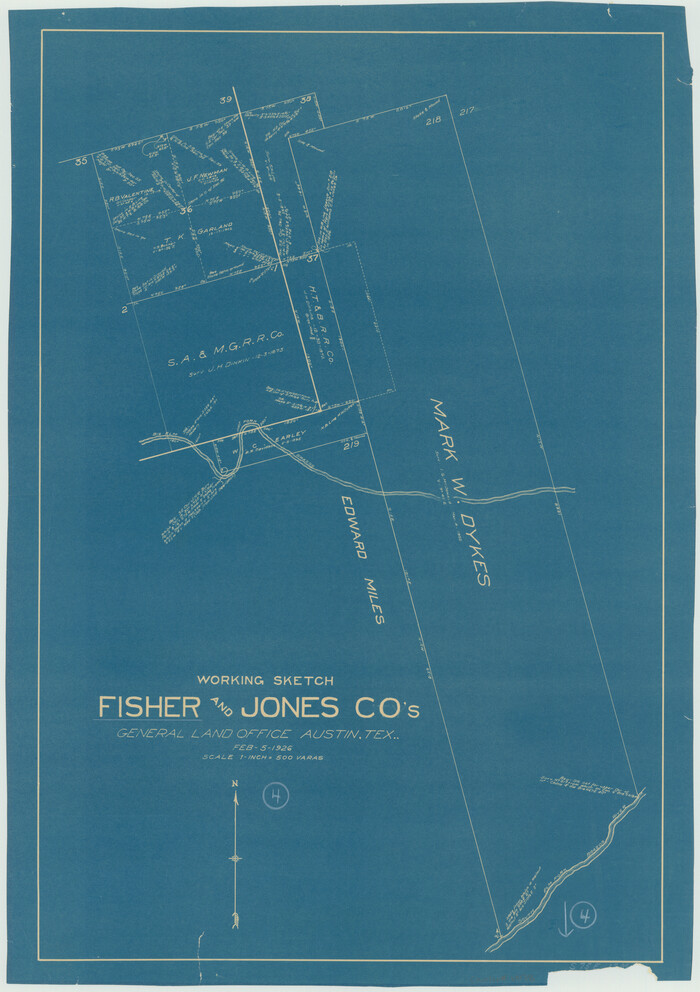 69138, Fisher County Working Sketch 4, General Map Collection