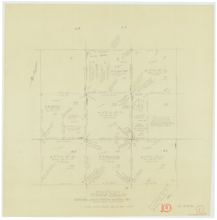 69143, Fisher County Working Sketch 9, General Map Collection