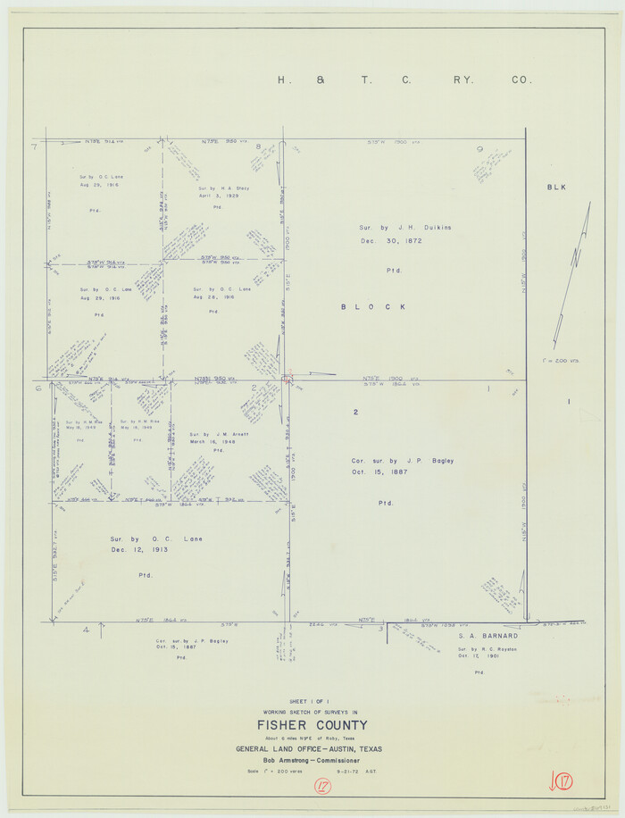 69151, Fisher County Working Sketch 17, General Map Collection