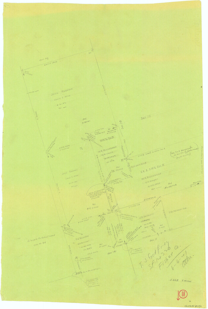 69152, Fisher County Working Sketch 18, General Map Collection