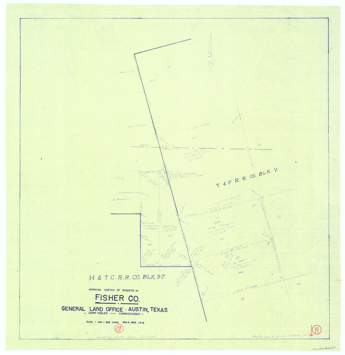 69153, Fisher County Working Sketch 19, General Map Collection