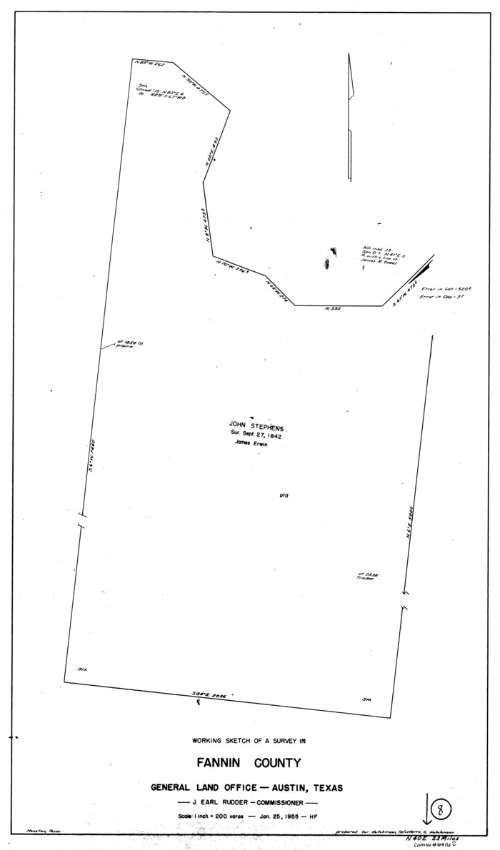 69162, Fannin County Working Sketch 8, General Map Collection