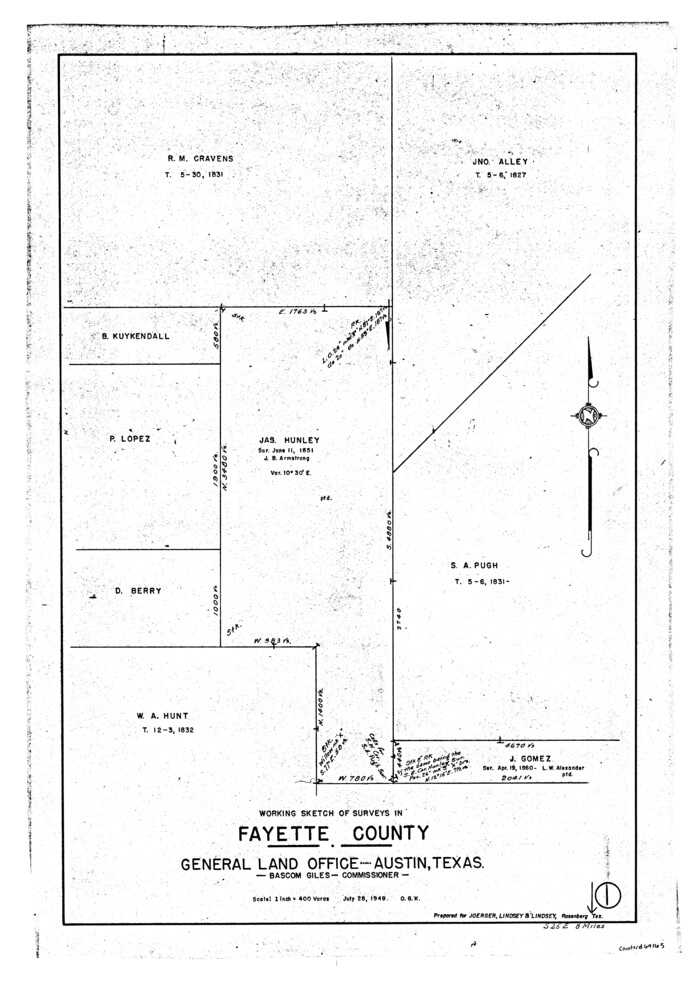 69165, Fayette County Working Sketch 1, General Map Collection