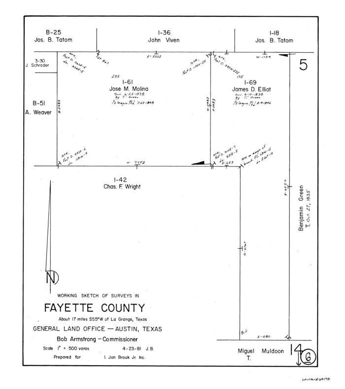 69170, Fayette County Working Sketch 6, General Map Collection