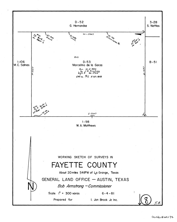 69172, Fayette County Working Sketch 8, General Map Collection
