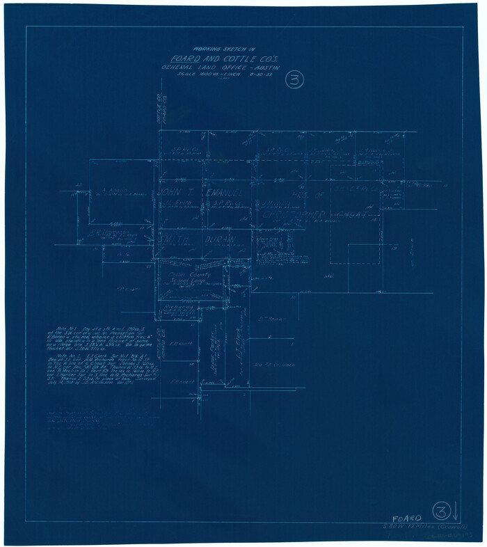 69193, Foard County Working Sketch 3, General Map Collection