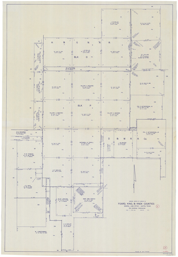 69199, Foard County Working Sketch 8, General Map Collection
