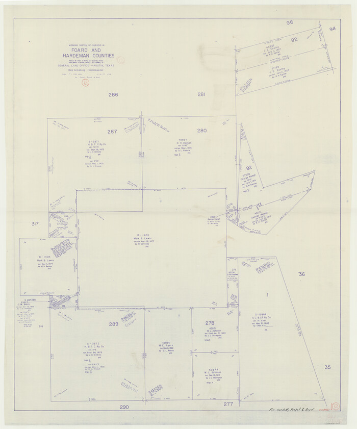 69203, Foard County Working Sketch 12, General Map Collection