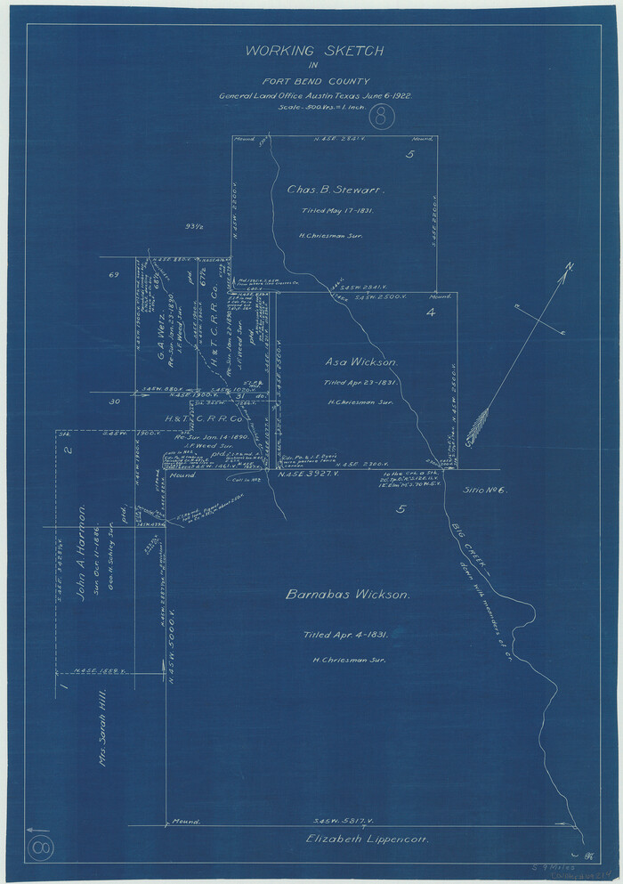 69214, Fort Bend County Working Sketch 8, General Map Collection