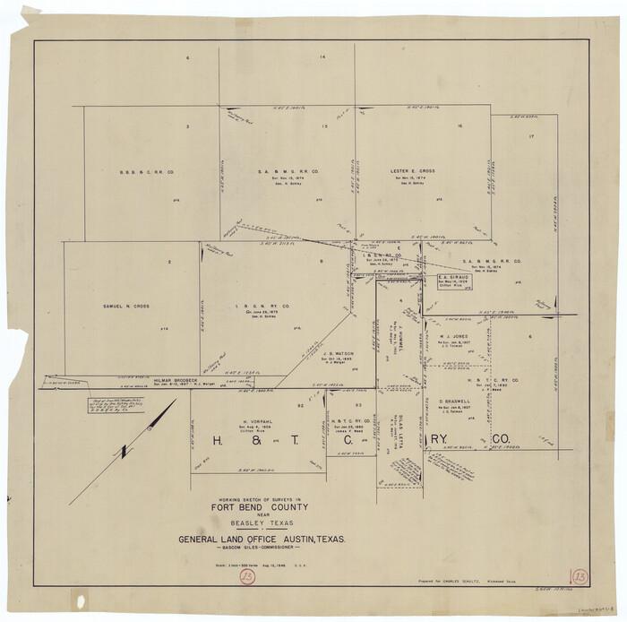 69218, Fort Bend County Working Sketch 13, General Map Collection