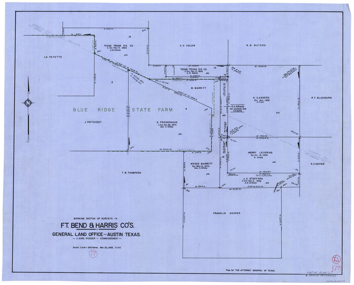 69223, Fort Bend County Working Sketch 17, General Map Collection
