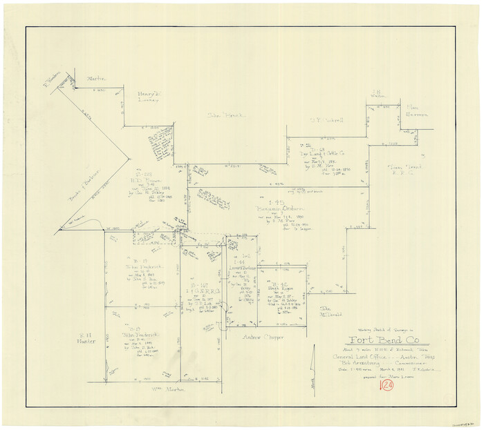 69230, Fort Bend County Working Sketch 24, General Map Collection
