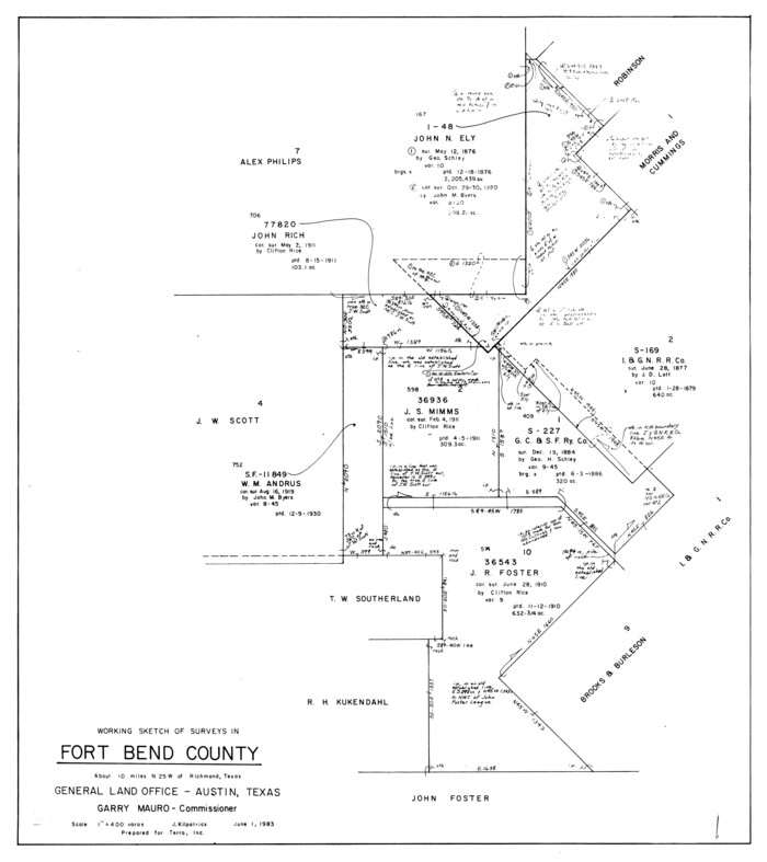 69235, Fort Bend County Working Sketch 29, General Map Collection