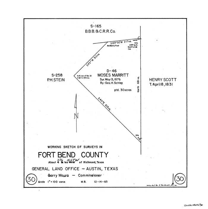 69236, Fort Bend County Working Sketch 30, General Map Collection