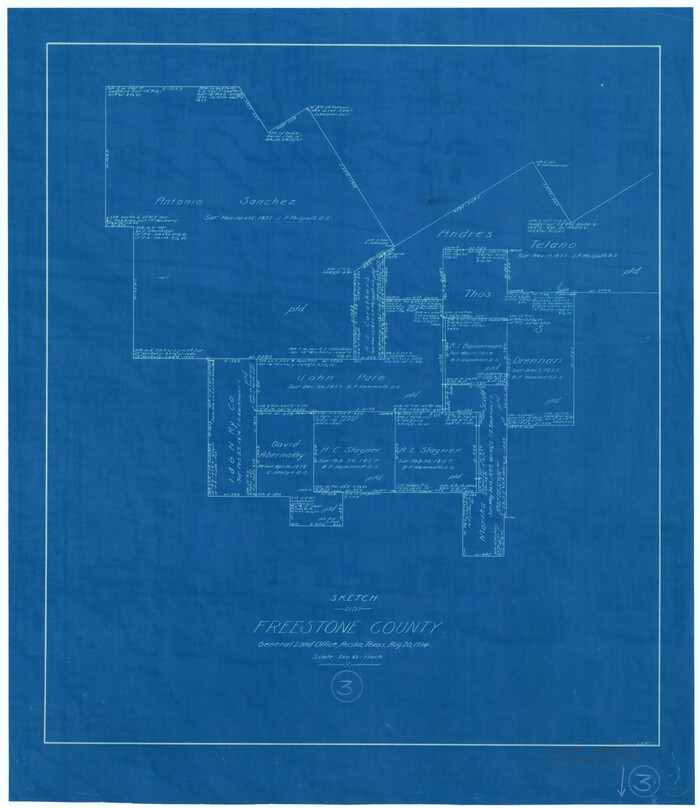 69245, Freestone County Working Sketch 3, General Map Collection