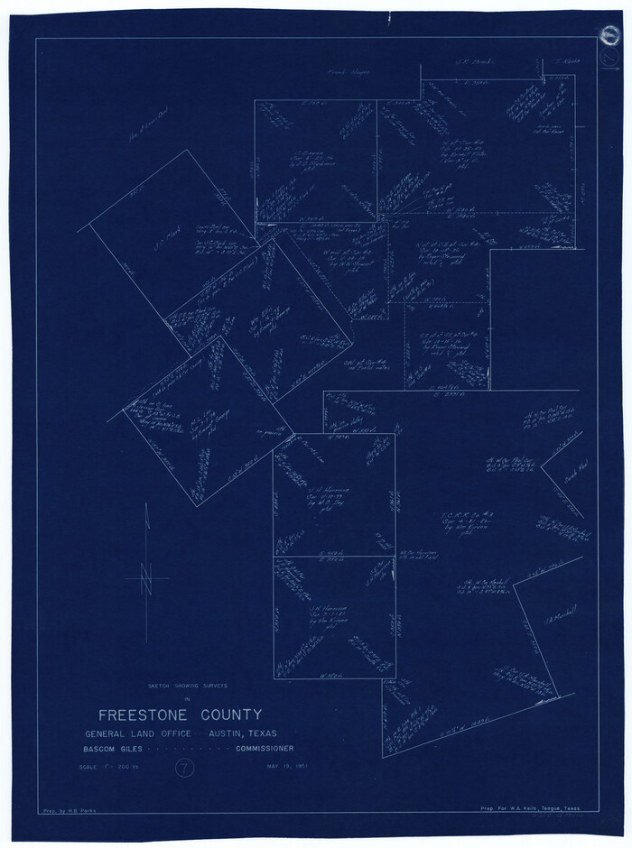 69249, Freestone County Working Sketch 7, General Map Collection