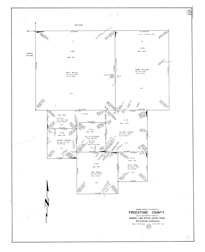 69252, Freestone County Working Sketch 10, General Map Collection