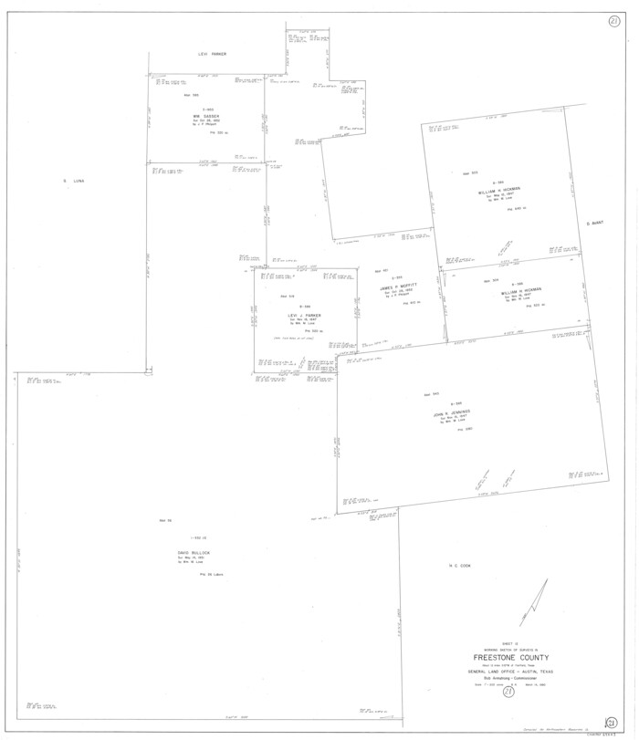 69263, Freestone County Working Sketch 21, General Map Collection