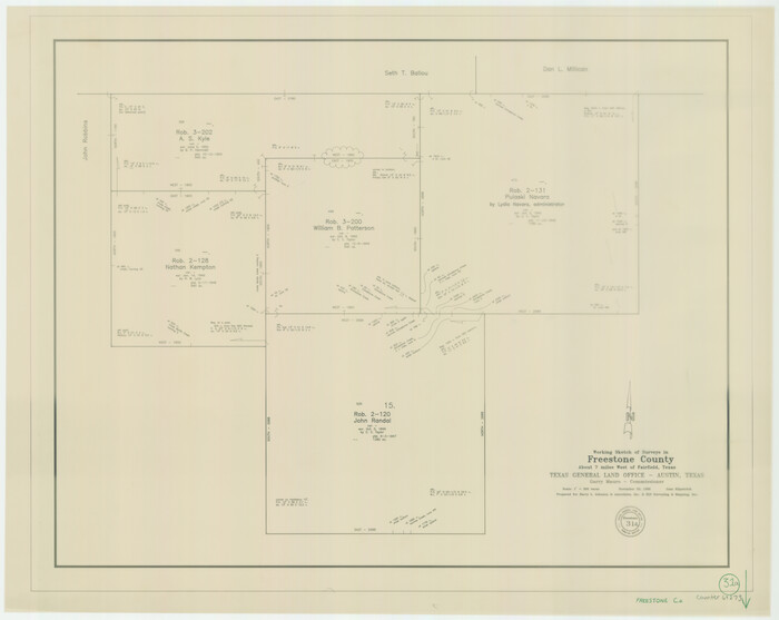 69273, Freestone County Working Sketch 31a, General Map Collection