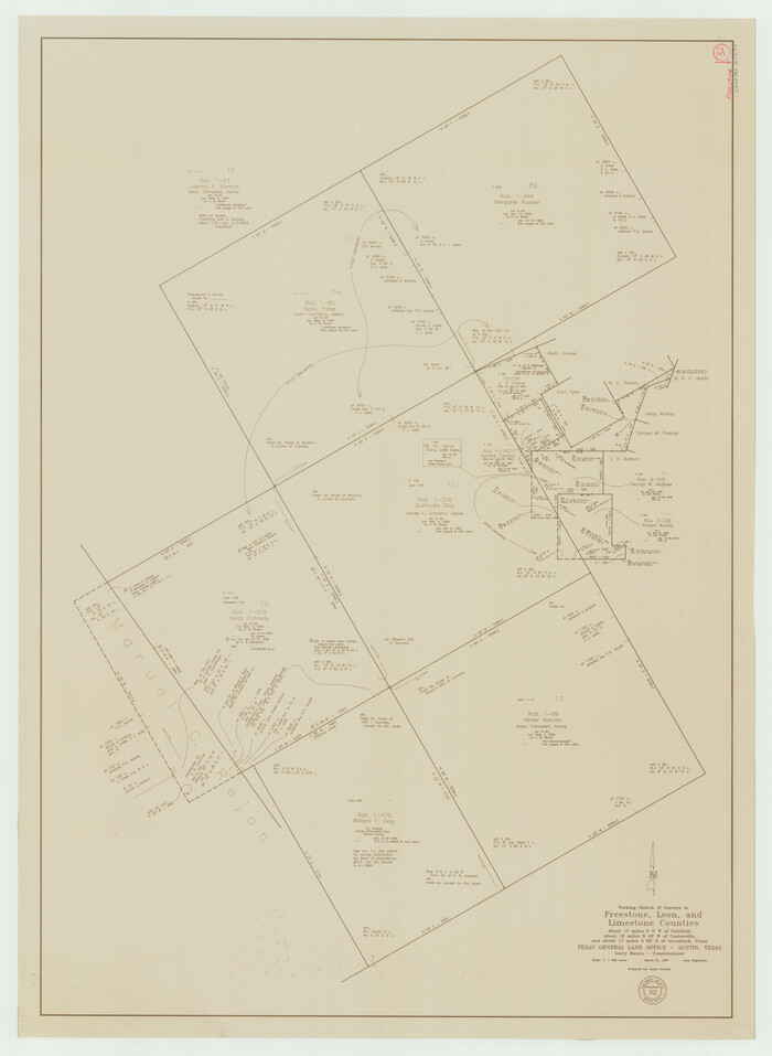 69274, Freestone County Working Sketch 32, General Map Collection