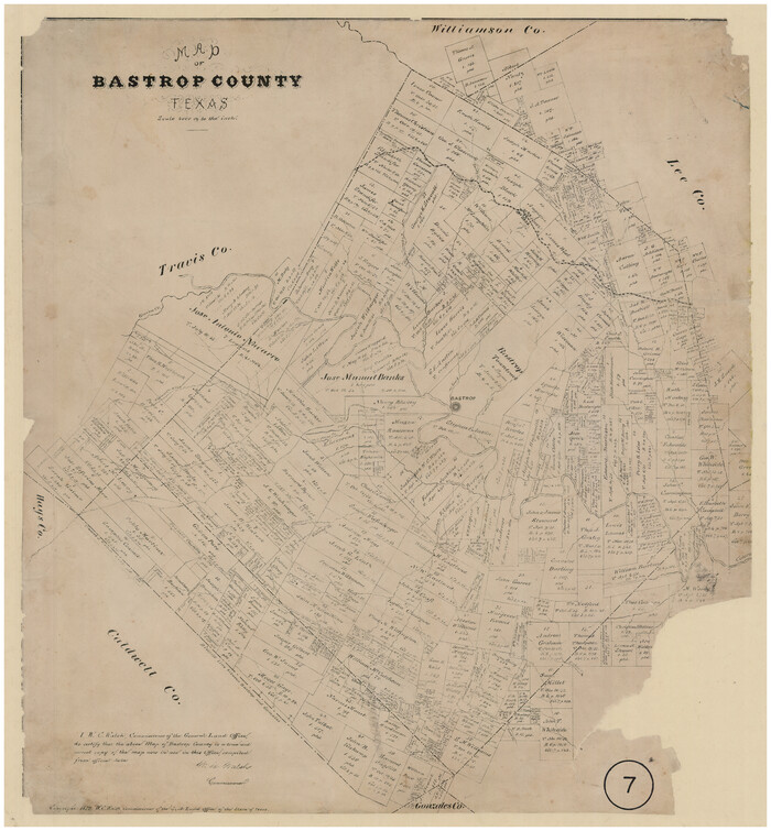 693, Map of Bastrop County, Texas, Maddox Collection
