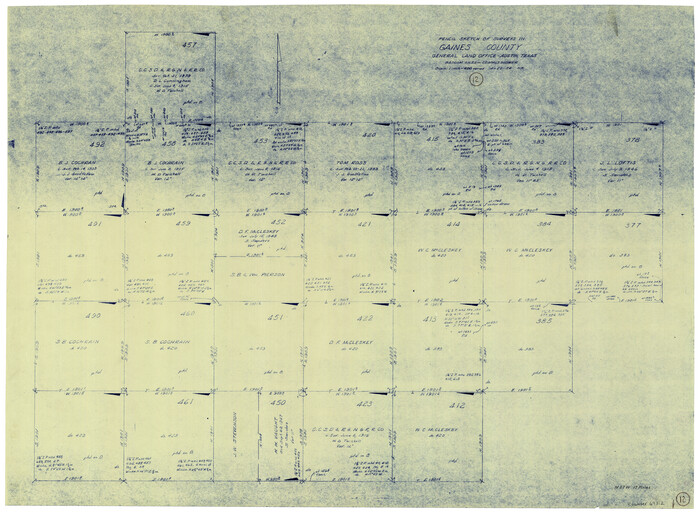 69312, Gaines County Working Sketch 12, General Map Collection
