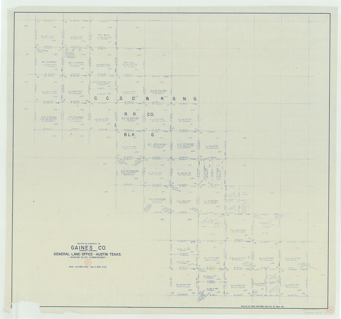 69313, Gaines County Working Sketch 13, General Map Collection