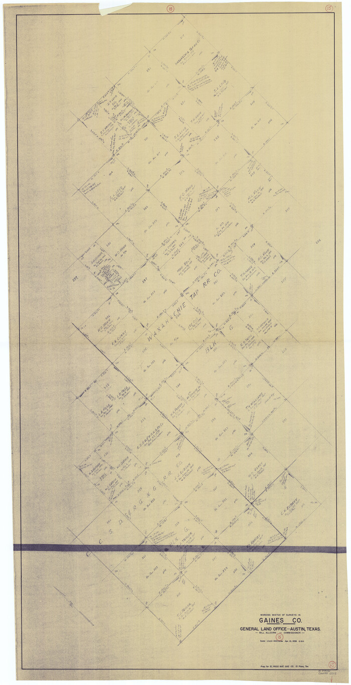 69315, Gaines County Working Sketch 15, General Map Collection
