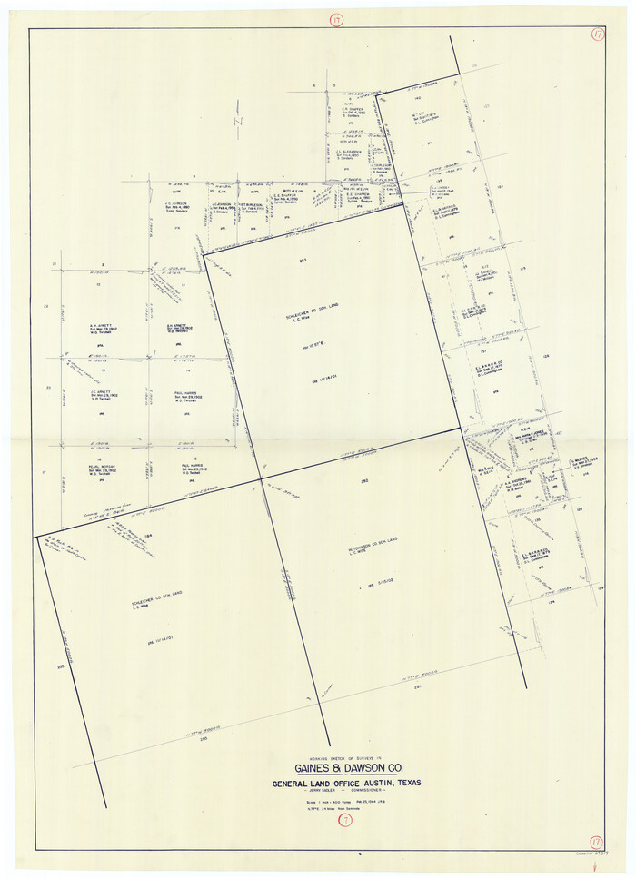 69317, Gaines County Working Sketch 17, General Map Collection