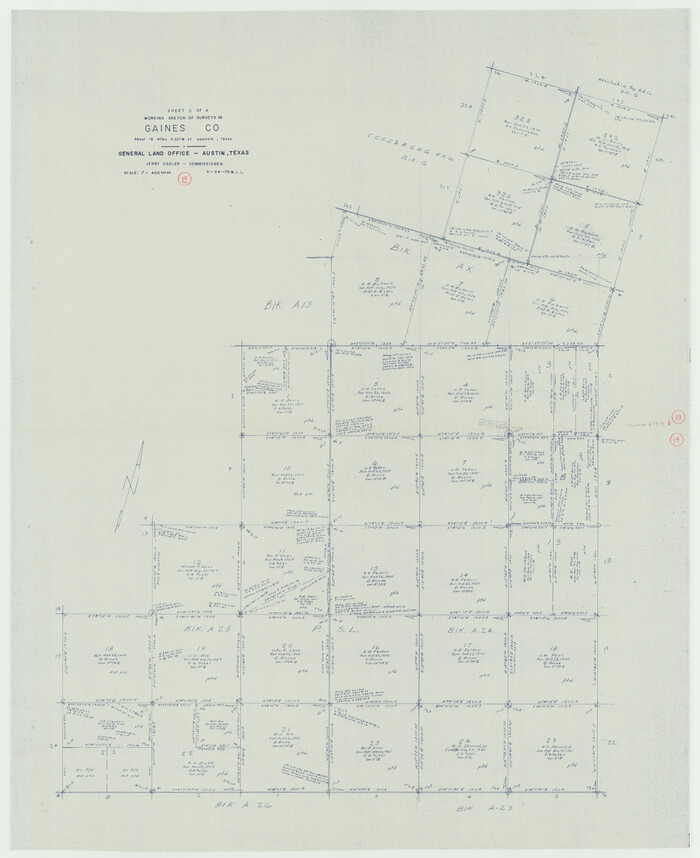 69319, Gaines County Working Sketch 19, General Map Collection
