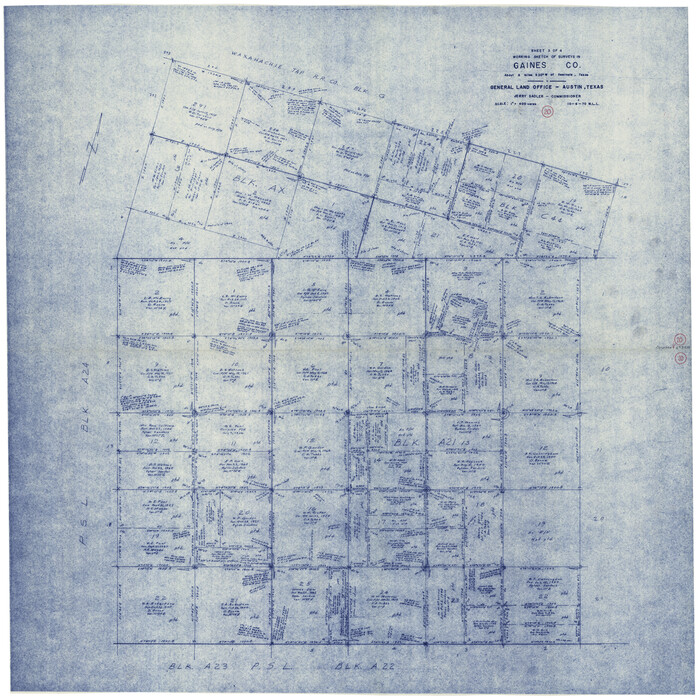69320, Gaines County Working Sketch 20, General Map Collection