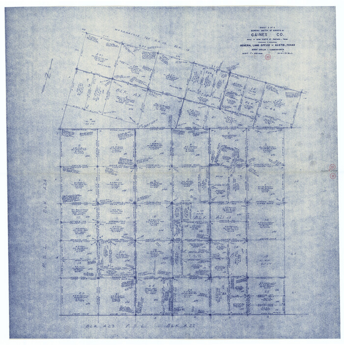 69320, Gaines County Working Sketch 20, General Map Collection