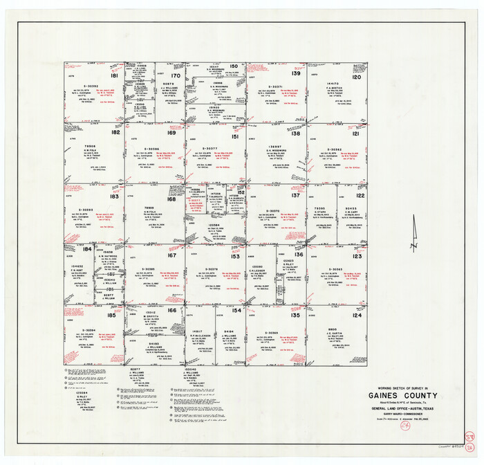 69324, Gaines County Working Sketch 24, General Map Collection
