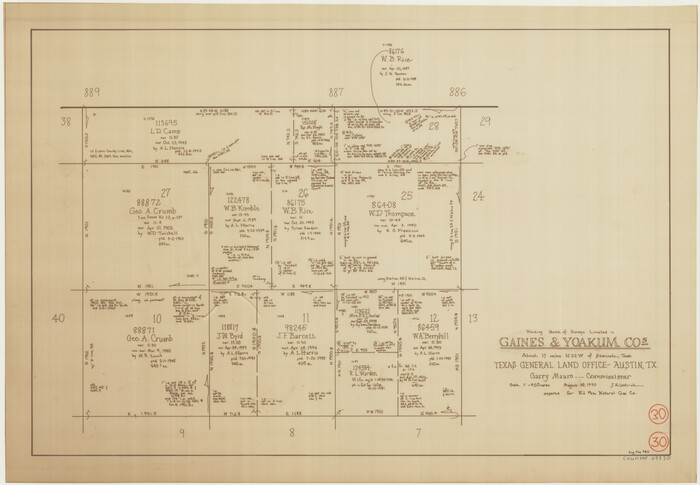 69330, Gaines County Working Sketch 30, General Map Collection