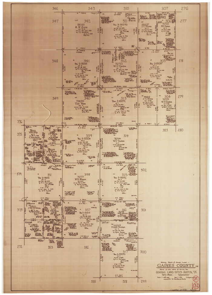 69331, Gaines County Working Sketch 31, General Map Collection