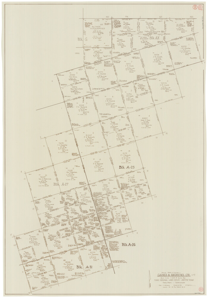 69333, Gaines County Working Sketch 33, General Map Collection
