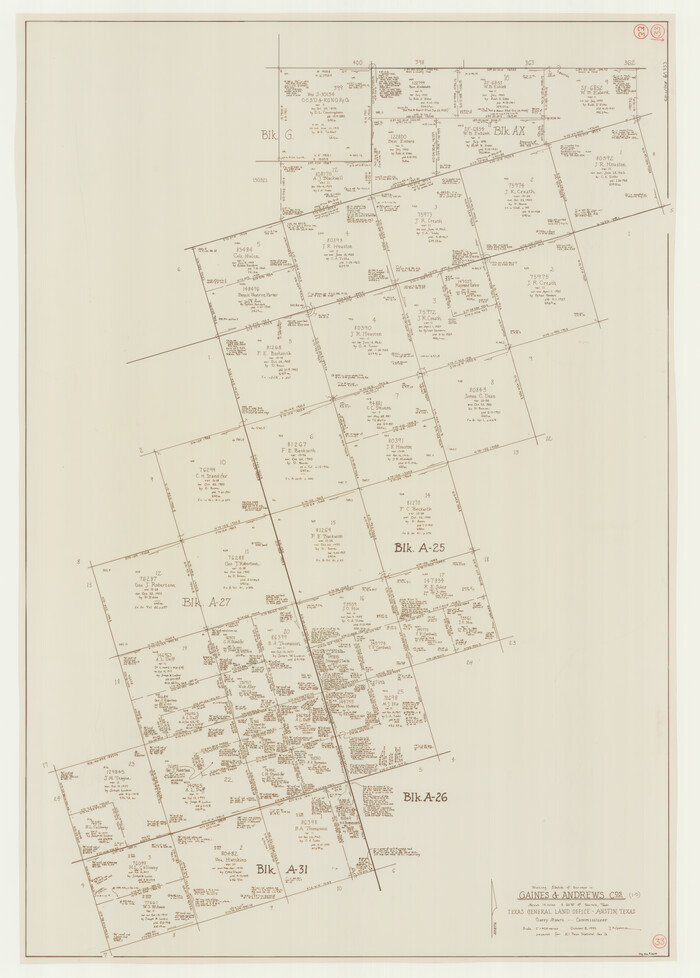 69333, Gaines County Working Sketch 33, General Map Collection
