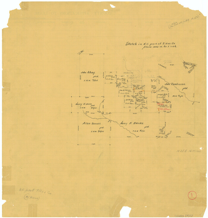 69362, Titus County Working Sketch 1, General Map Collection