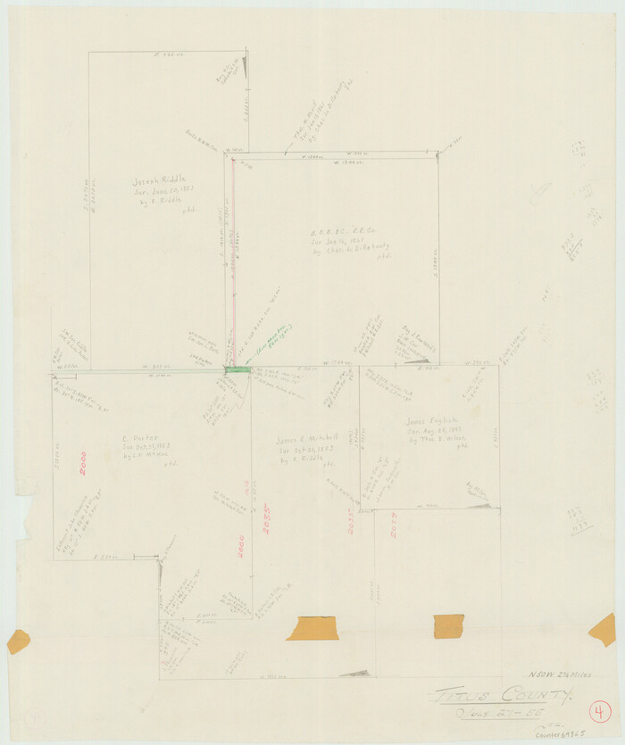 69365, Titus County Working Sketch 4, General Map Collection